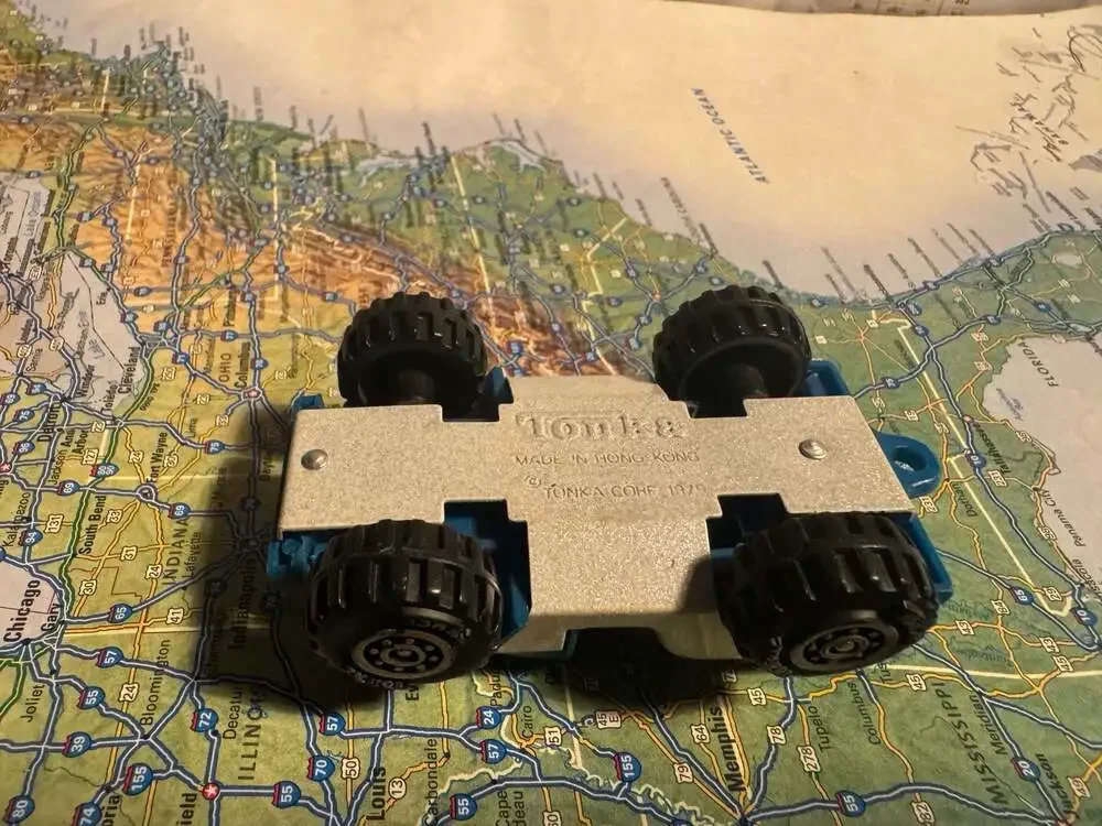 VINTAGE 1979 Tonka Jeep Mini Toy Vehicle Blue and White